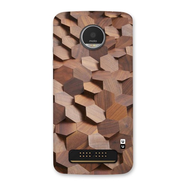 Uplifted Wood Hexagons Back Case for Moto Z Play