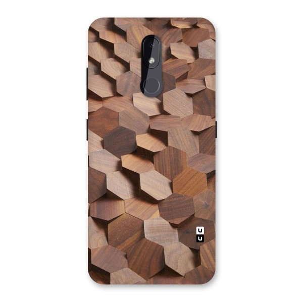 Uplifted Wood Hexagons Back Case for Nokia 3.2