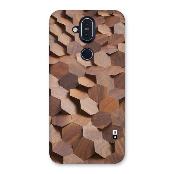 Uplifted Wood Hexagons Back Case for Nokia 8.1