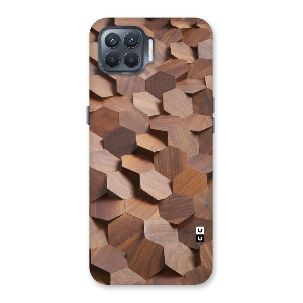 Uplifted Wood Hexagons Back Case for Oppo F17 Pro