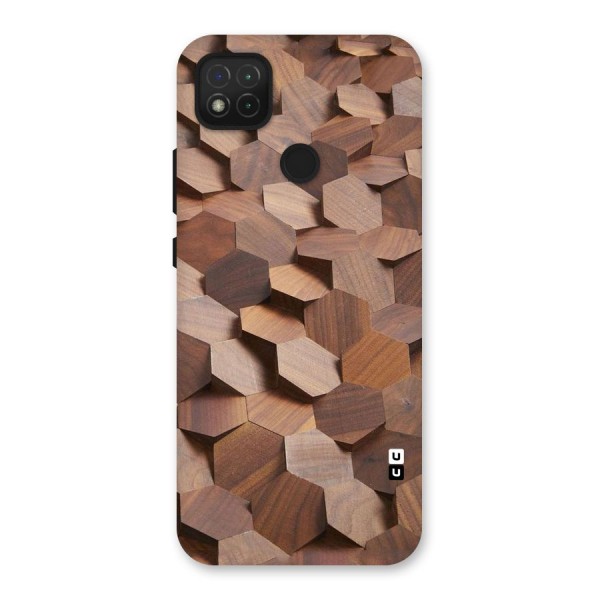 Uplifted Wood Hexagons Back Case for Redmi 9C