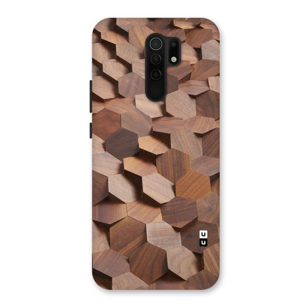 Uplifted Wood Hexagons Back Case for Redmi 9 Prime