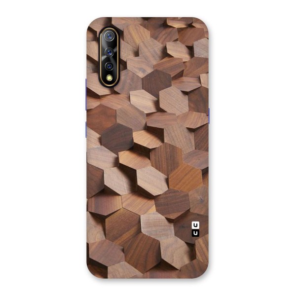 Uplifted Wood Hexagons Back Case for Vivo S1