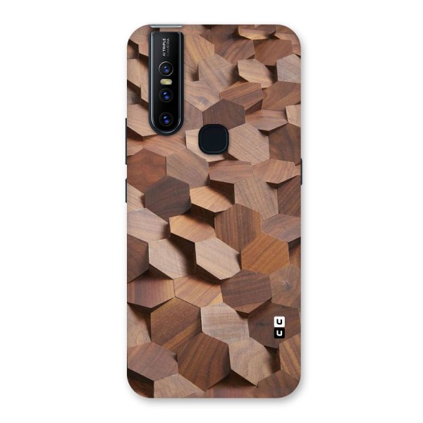 Uplifted Wood Hexagons Back Case for Vivo V15