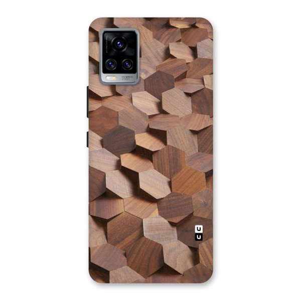 Uplifted Wood Hexagons Back Case for Vivo V20 Pro