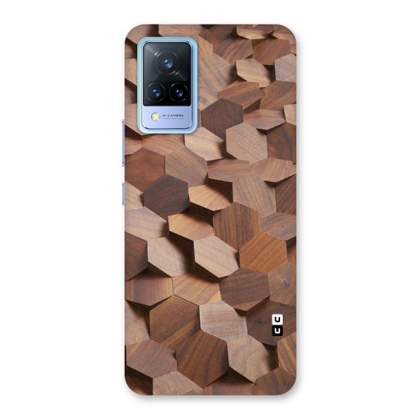 Uplifted Wood Hexagons Back Case for Vivo V21 5G