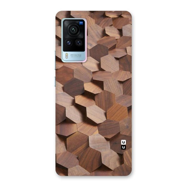 Uplifted Wood Hexagons Back Case for Vivo X60 Pro