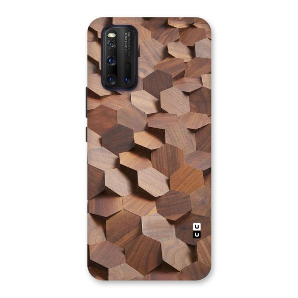 Uplifted Wood Hexagons Back Case for Vivo iQOO 3