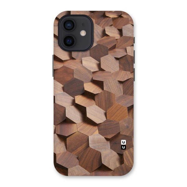 Uplifted Wood Hexagons Back Case for iPhone 12