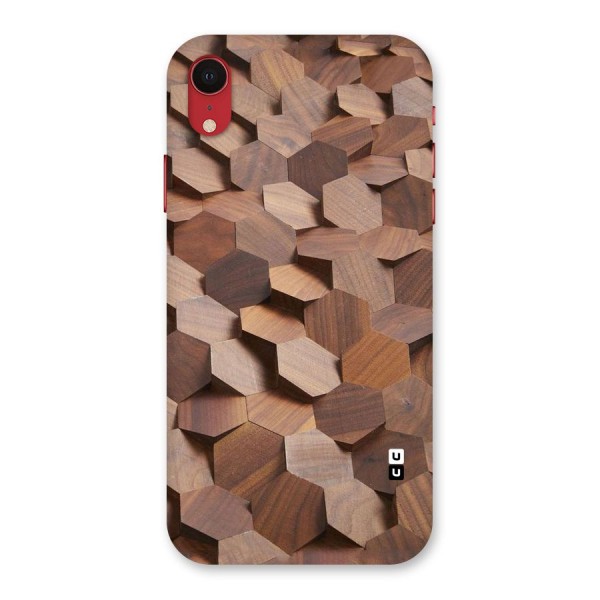 Uplifted Wood Hexagons Back Case for iPhone XR