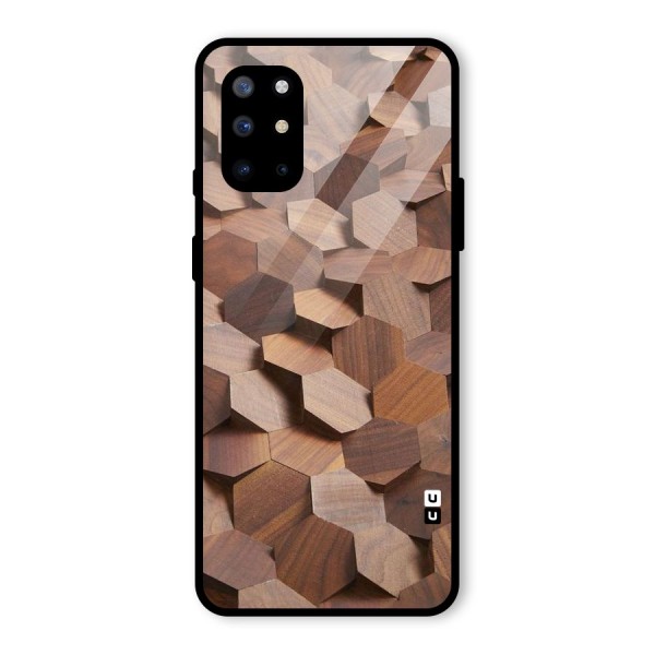 Uplifted Wood Hexagons Glass Back Case for OnePlus 8T