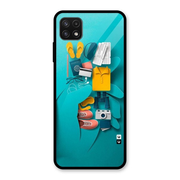 Vacay Vibes Glass Back Case for Galaxy A22 5G