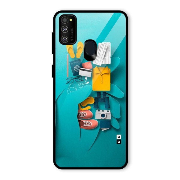 Vacay Vibes Glass Back Case for Galaxy M21