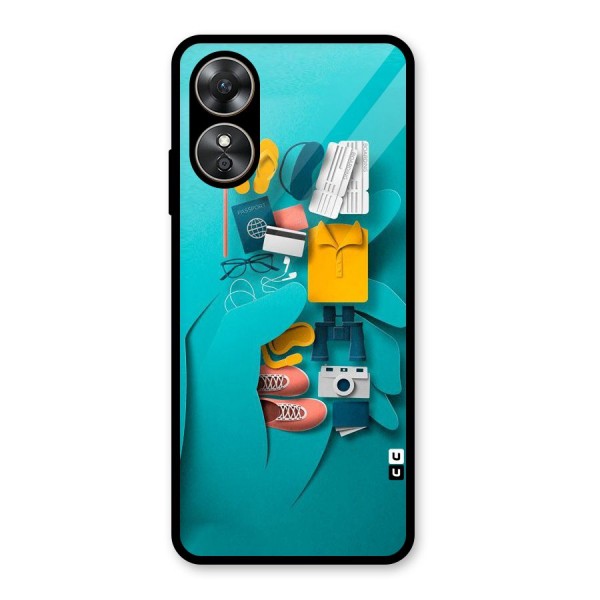 Vacay Vibes Glass Back Case for Oppo A17