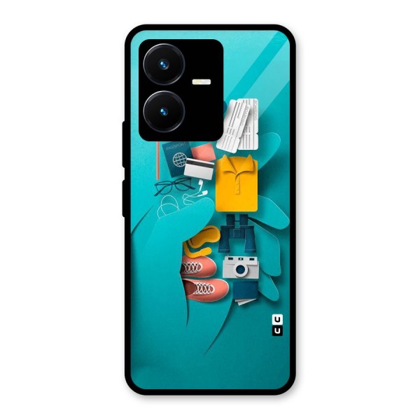 Vacay Vibes Glass Back Case for Vivo Y22