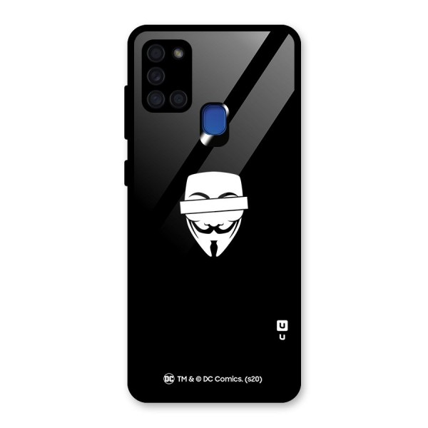 Vendetta Minimal Mask Glass Back Case for Galaxy A21s