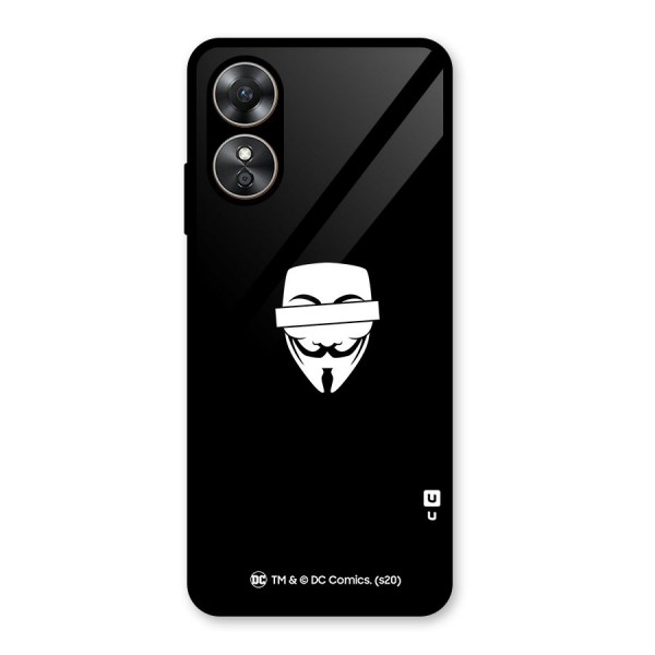 Vendetta Minimal Mask Glass Back Case for Oppo A17