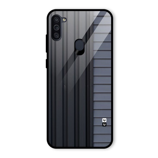 Vertical Horizontal Glass Back Case for Galaxy M11