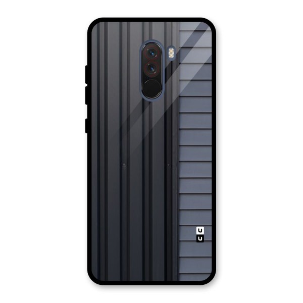 Vertical Horizontal Glass Back Case for Poco F1