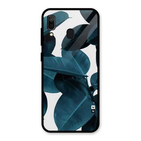 Very Aesthetic Leafs Glass Back Case for Galaxy A30