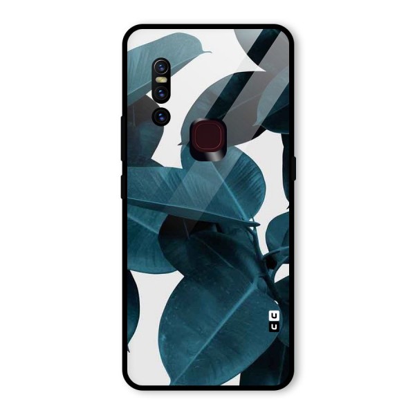 Very Aesthetic Leafs Glass Back Case for Vivo V15