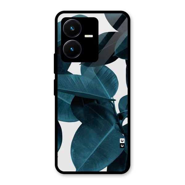 Very Aesthetic Leafs Glass Back Case for Vivo Y22