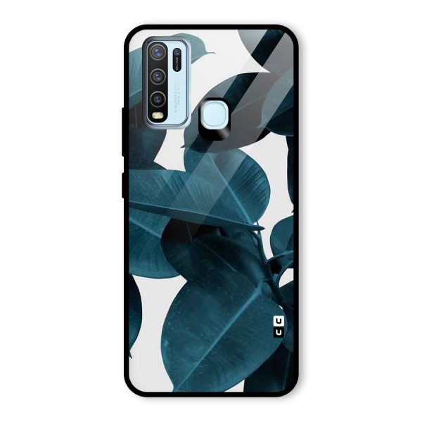 Very Aesthetic Leafs Glass Back Case for Vivo Y30