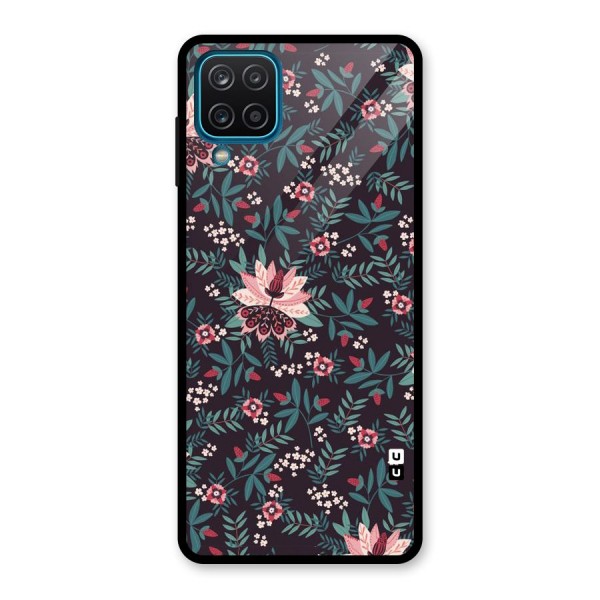 Very Leafy Pattern Glass Back Case for Galaxy A12