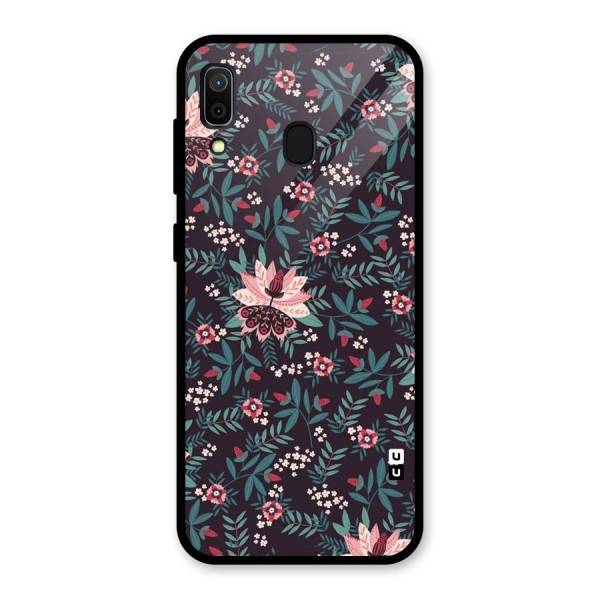 Very Leafy Pattern Glass Back Case for Galaxy A30