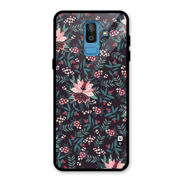 Very Leafy Pattern Glass Back Case for Galaxy J8