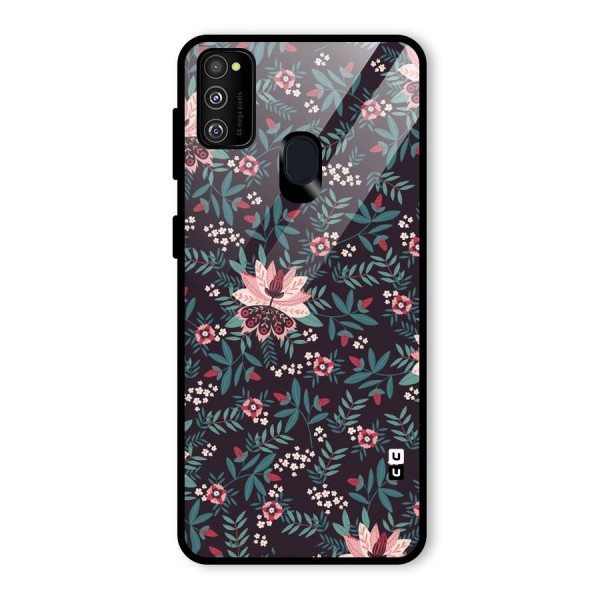 Very Leafy Pattern Glass Back Case for Galaxy M21