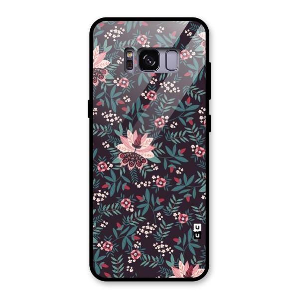 Very Leafy Pattern Glass Back Case for Galaxy S8