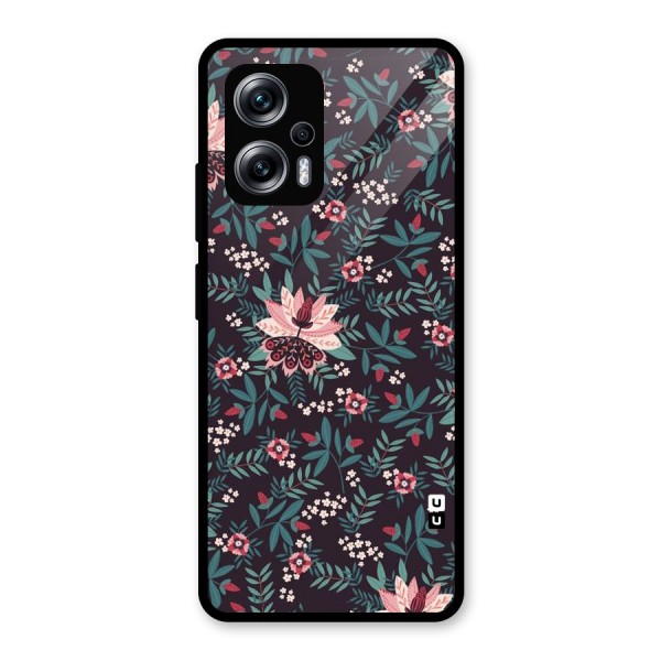 Very Leafy Pattern Glass Back Case for Redmi K50i