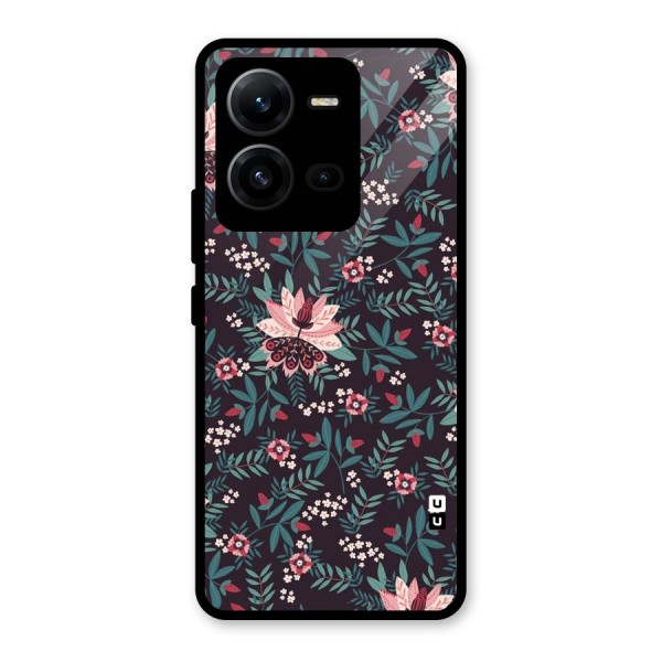 Very Leafy Pattern Glass Back Case for Vivo V25