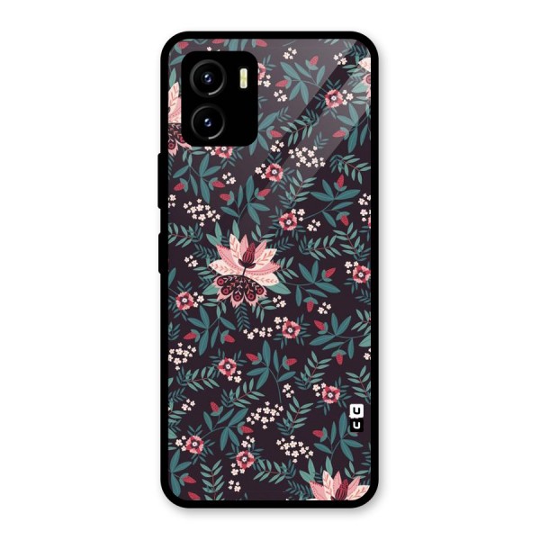 Very Leafy Pattern Glass Back Case for Vivo Y15s