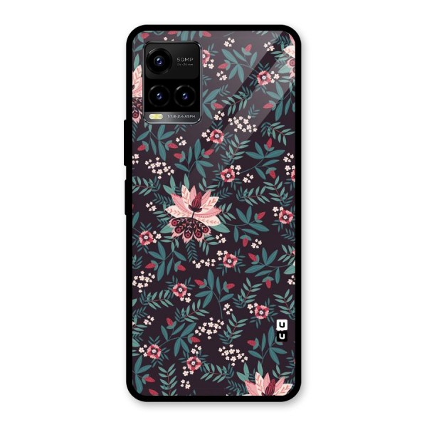 Very Leafy Pattern Glass Back Case for Vivo Y21G