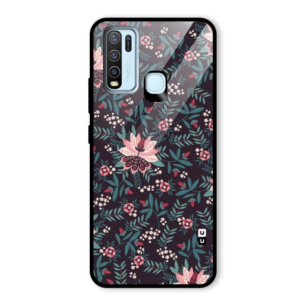 Very Leafy Pattern Glass Back Case for Vivo Y30