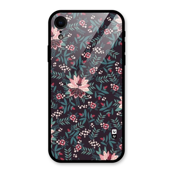 Very Leafy Pattern Glass Back Case for XR