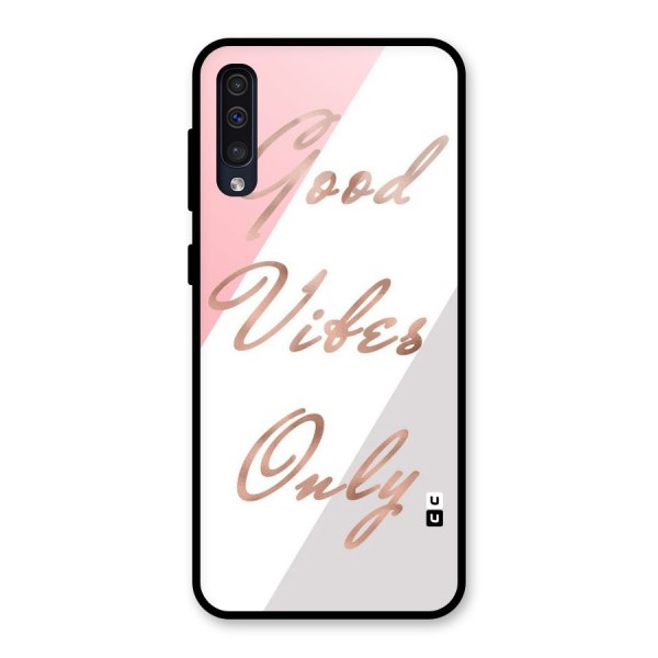 Vibes Classic Stripes Glass Back Case for Galaxy A50