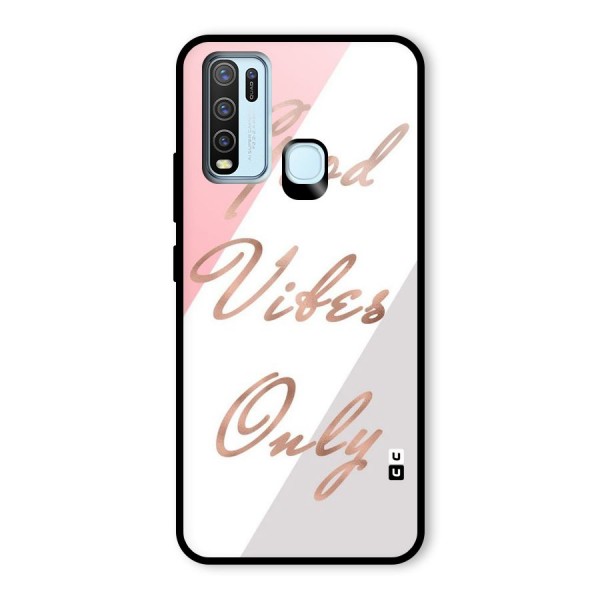 Vibes Classic Stripes Glass Back Case for Vivo Y50