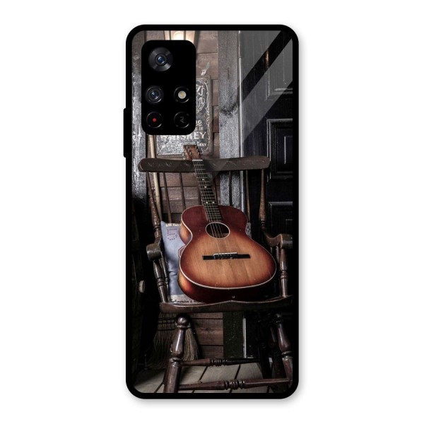 Vintage Chair Guitar Glass Back Case for Redmi Note 11T 5G