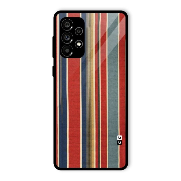 Vintage Disort Stripes Glass Back Case for Galaxy A73 5G