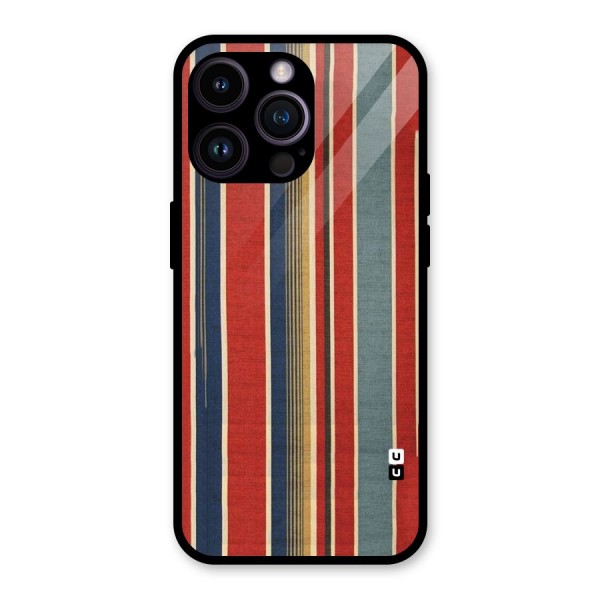 Vintage Disort Stripes Glass Back Case for iPhone 14 Pro Max