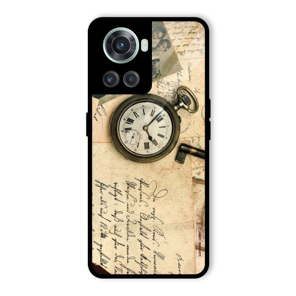Vintage Key And Compass Glass Back Case for OnePlus 10R