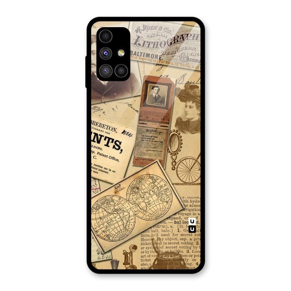 Vintage Memories Glass Back Case for Galaxy M51