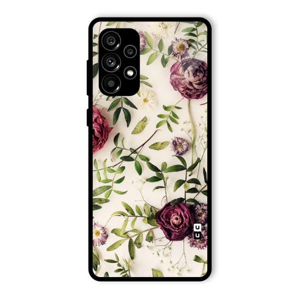 Vintage Rust Floral Glass Back Case for Galaxy A73 5G