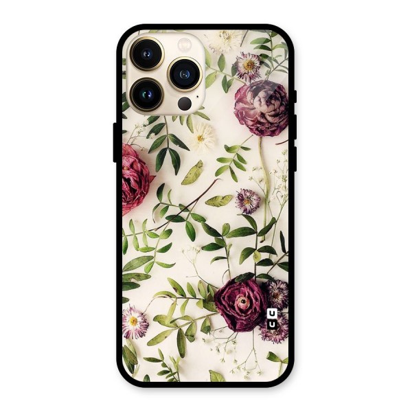 Vintage Rust Floral Glass Back Case for iPhone 13 Pro Max