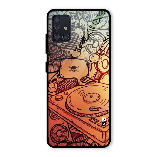 Vinyl Design Glass Back Case for Galaxy A51