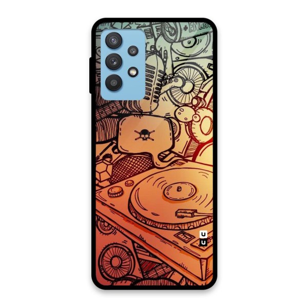 Vinyl Design Glass Back Case for Galaxy M32 5G