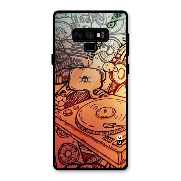 Vinyl Design Glass Back Case for Galaxy Note 9